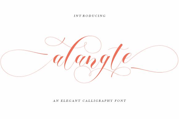 Alangte: A Modern Script Font for Editorial Design