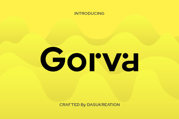Gorva: A Modern Sans Serif Font
